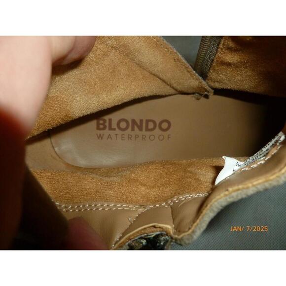 NWOB Blondo Samara Suede Leather Waterproof Ankle Boots Size 7 - Picture 8 of 8